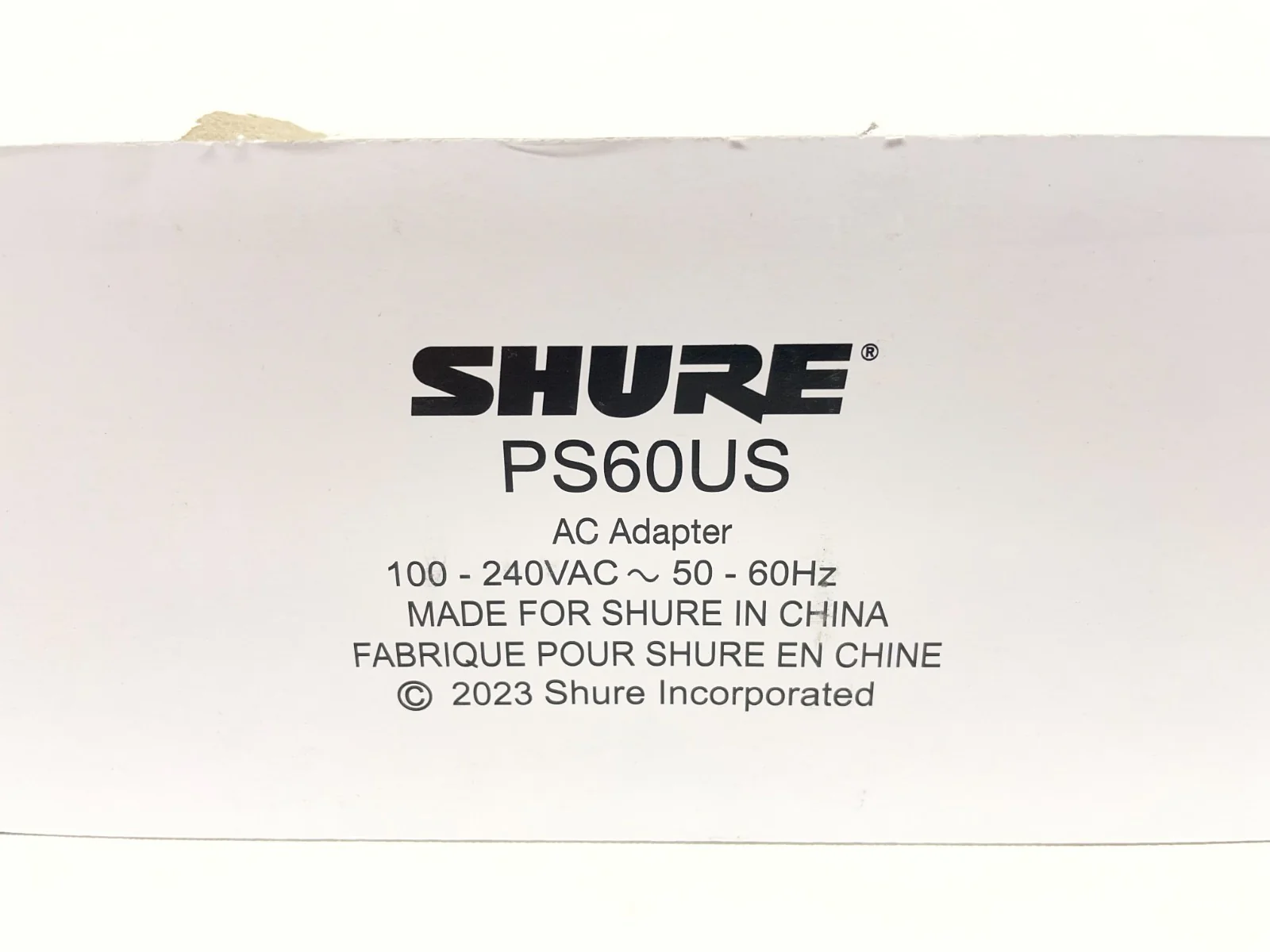 Shure PS60US Power Supply AC Adapter 100 - 240VAC ~ 50- 60Hz - Image 3