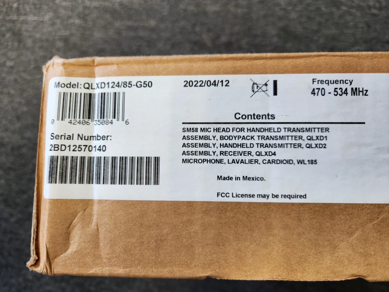 Shure QLXD124/85-G50 Dual Channel Wireless Microphone System NEW 470-534Mhz - Image 3