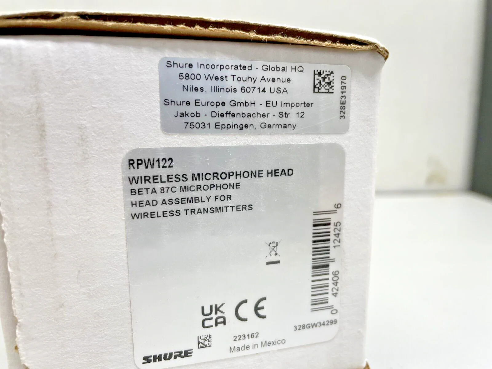 Shure RPW122/RPW-122 Wireless Microphone Head Beta 87C Cartridge for Transmitter - Image 3
