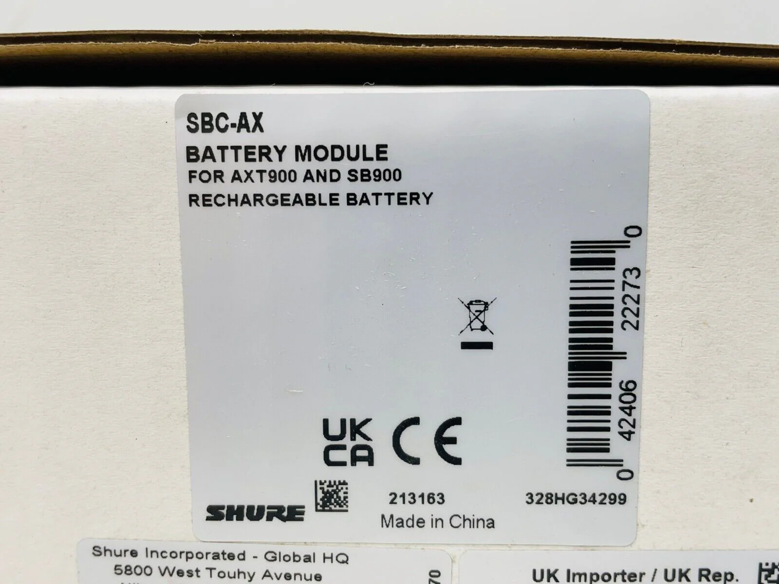 Shure SBC-AX Battery Charging Module for AXT900 and SB900 Rechargeable Battery - Image 2