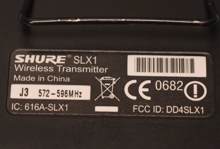 Shure SLX1  Bodypack Wireless Transmitter w/ 185 Lapel Microphone J3 572-596 MHz - Image 3