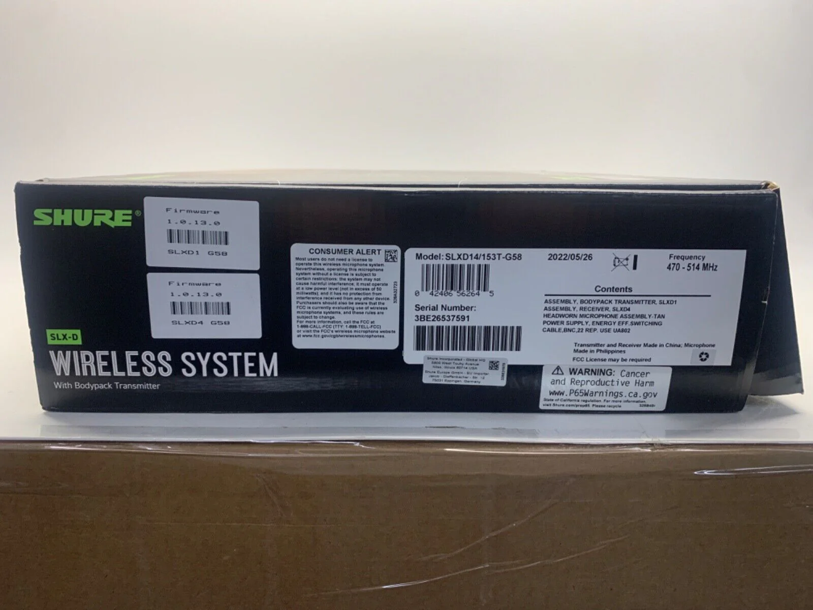 Shure SLXD14/153T-G58 Digital Wireless Microphone System w/ Bodypack Transmitter - Image 2