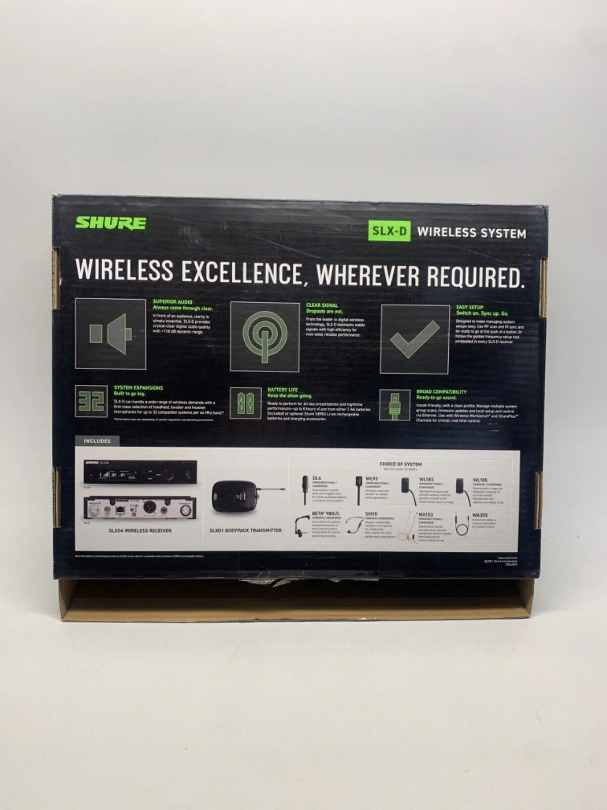 Shure SLXD14/153T-G58 Digital Wireless Microphone System w/ Bodypack Transmitter - Image 5