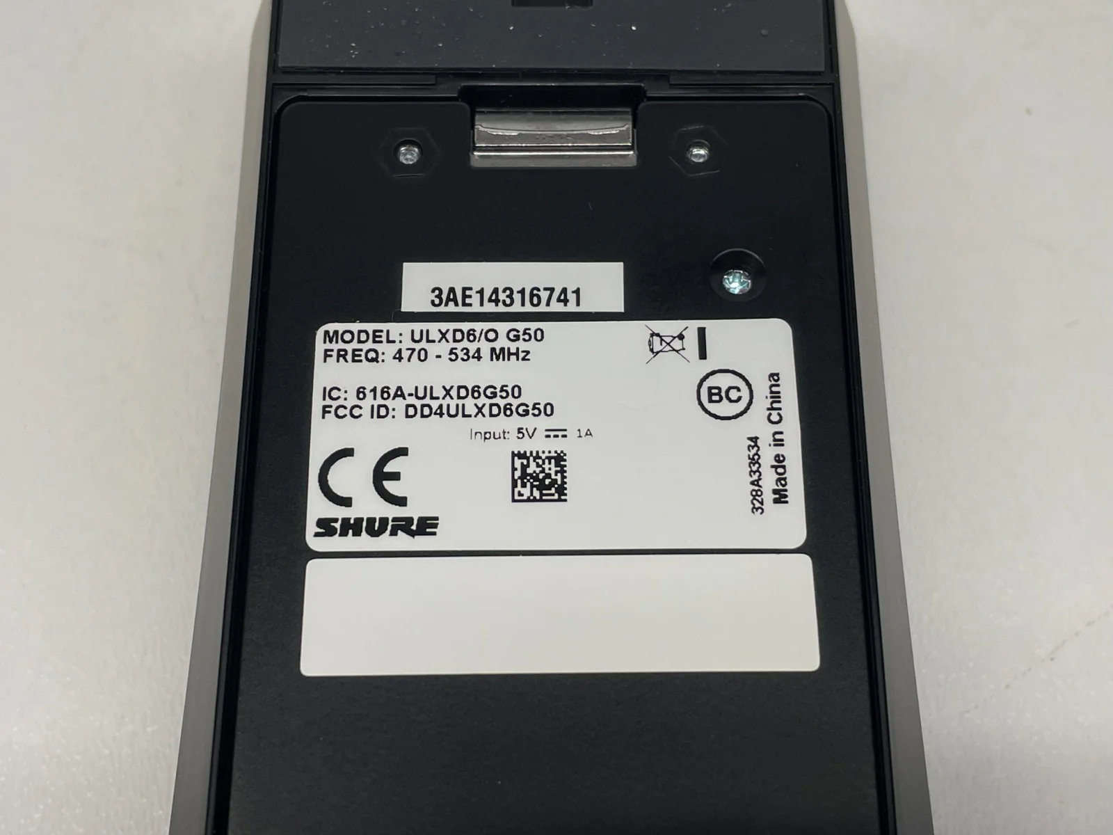 Shure ULXD6/O G50 Wireless Omni Boundary Microphone Transmitter (470 - 534 MHz) - Image 3