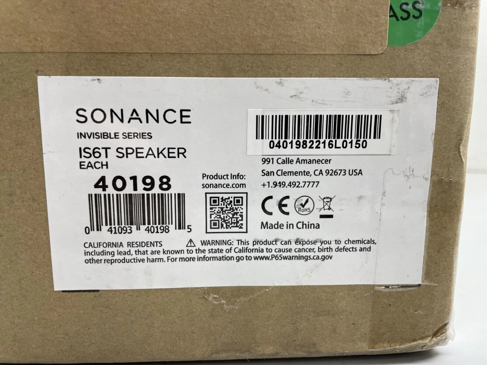 Sonance IS6T Invisible Series Commercial Audio Loudspeaker w/ Transformer 40198 - Image 3