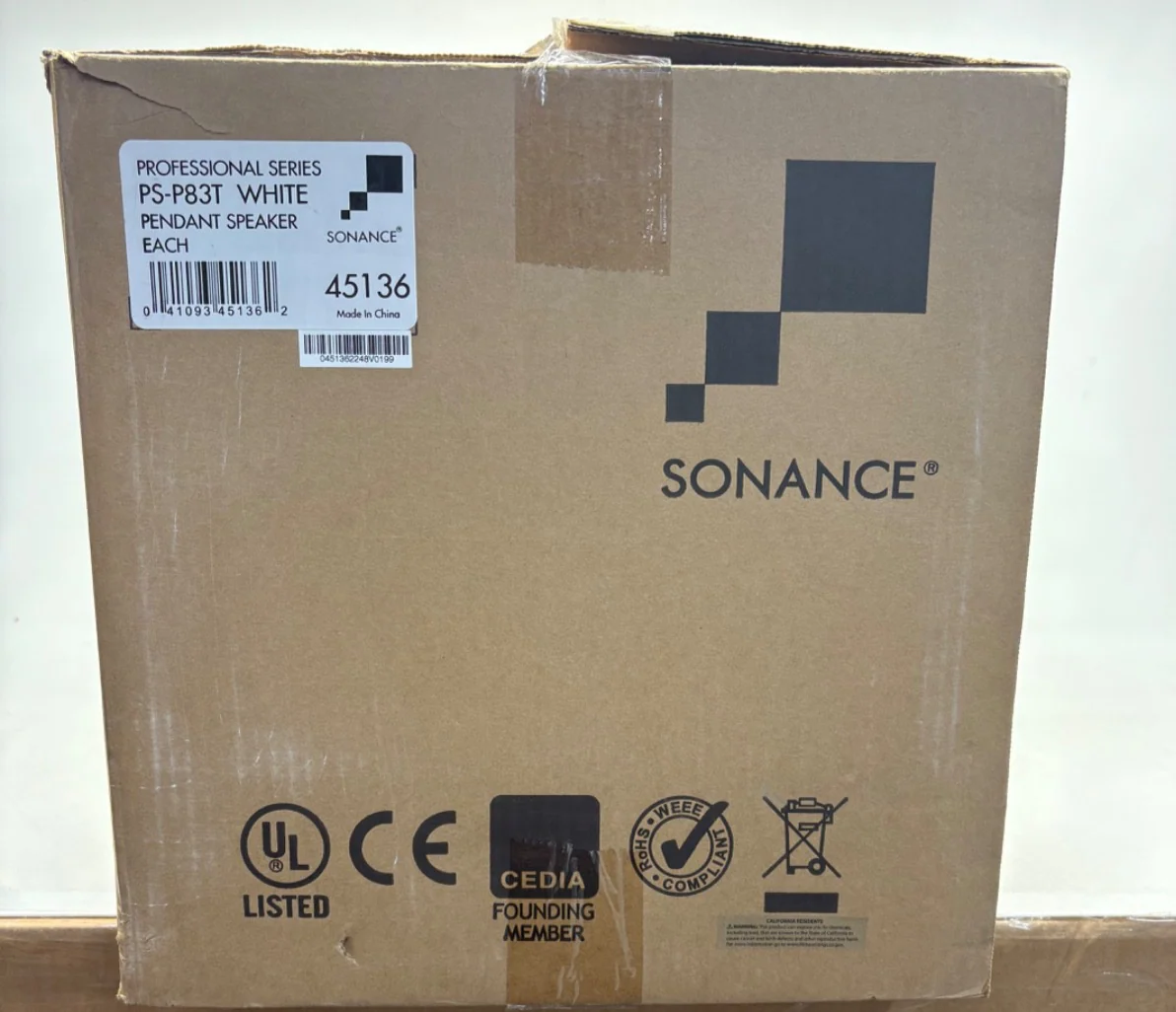 Sonance Professional Series PS-P83T (White) 8" Pendant-Mount Speaker (45136)