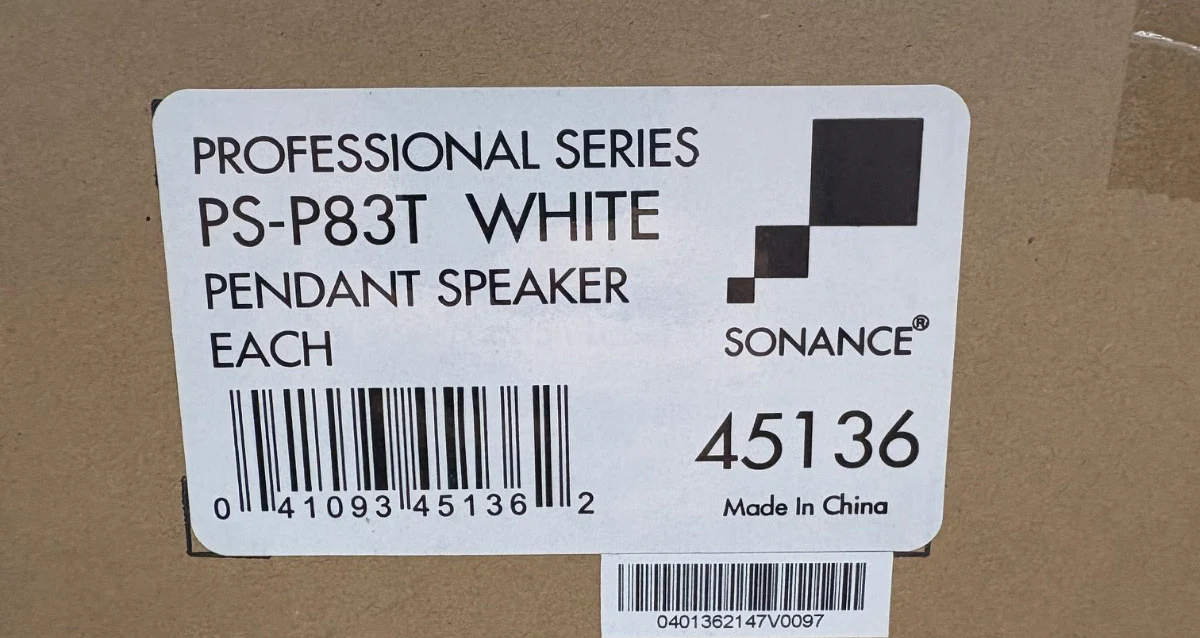 Sonance Professional Series PS-P83T (White) 8" Pendant-Mount Speaker (45136) - Image 2