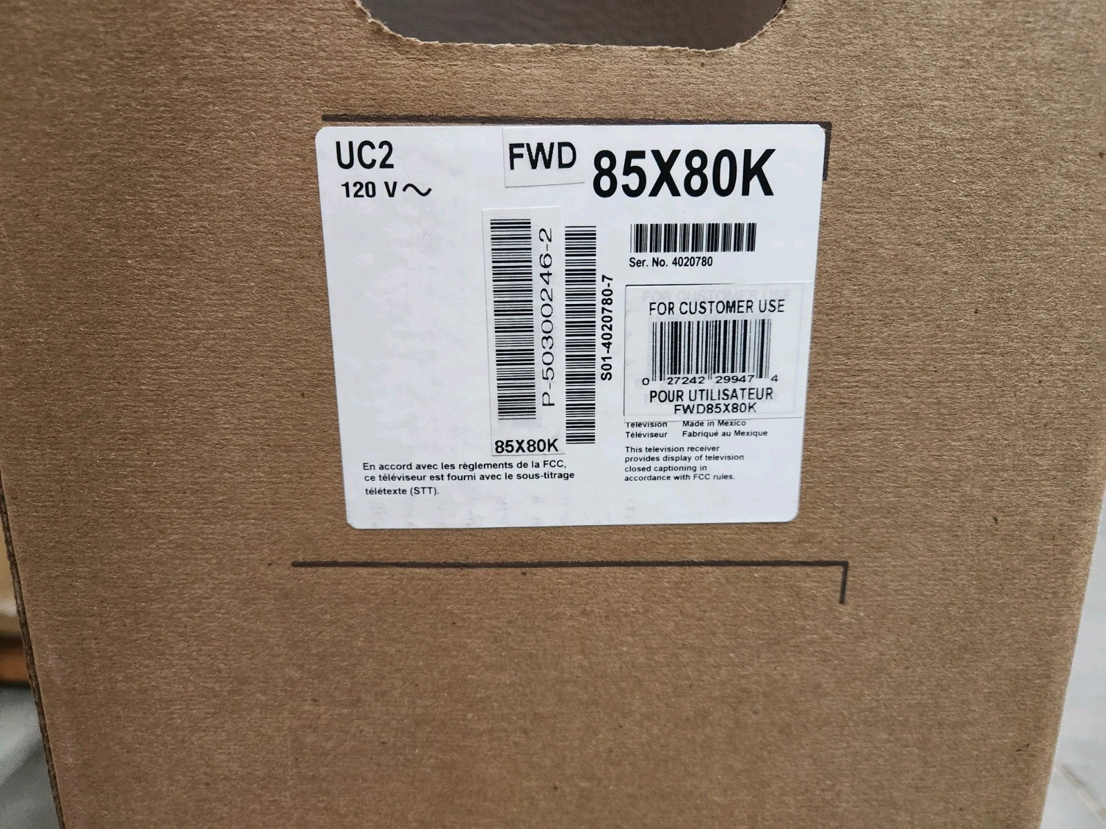 Sony FWD-85X80K Bravia 85" 4K HDR LED Pro Display with Tuner Monitor - Image 3