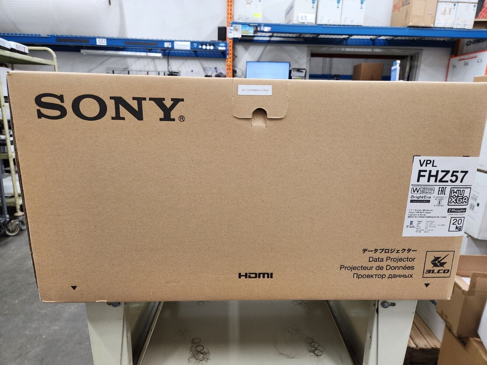 Sony VPL-FHZ57W WUXGA 3LCD Conference Room Laser Projector 4100 Lumens White NEW - Image 6