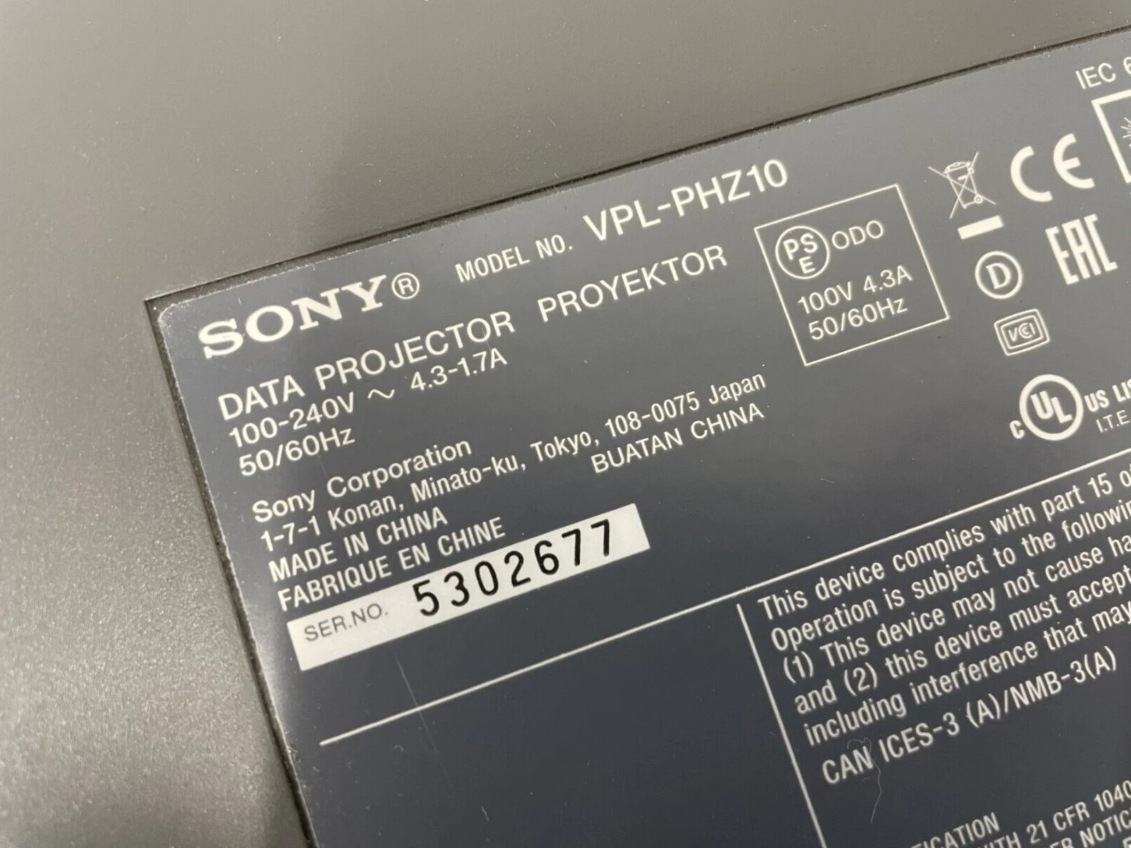 Sony VPL-PHZ10 Laser 3LCD 5000-Lumen WUXGA Widescreen Projector / Projection & - Image 8