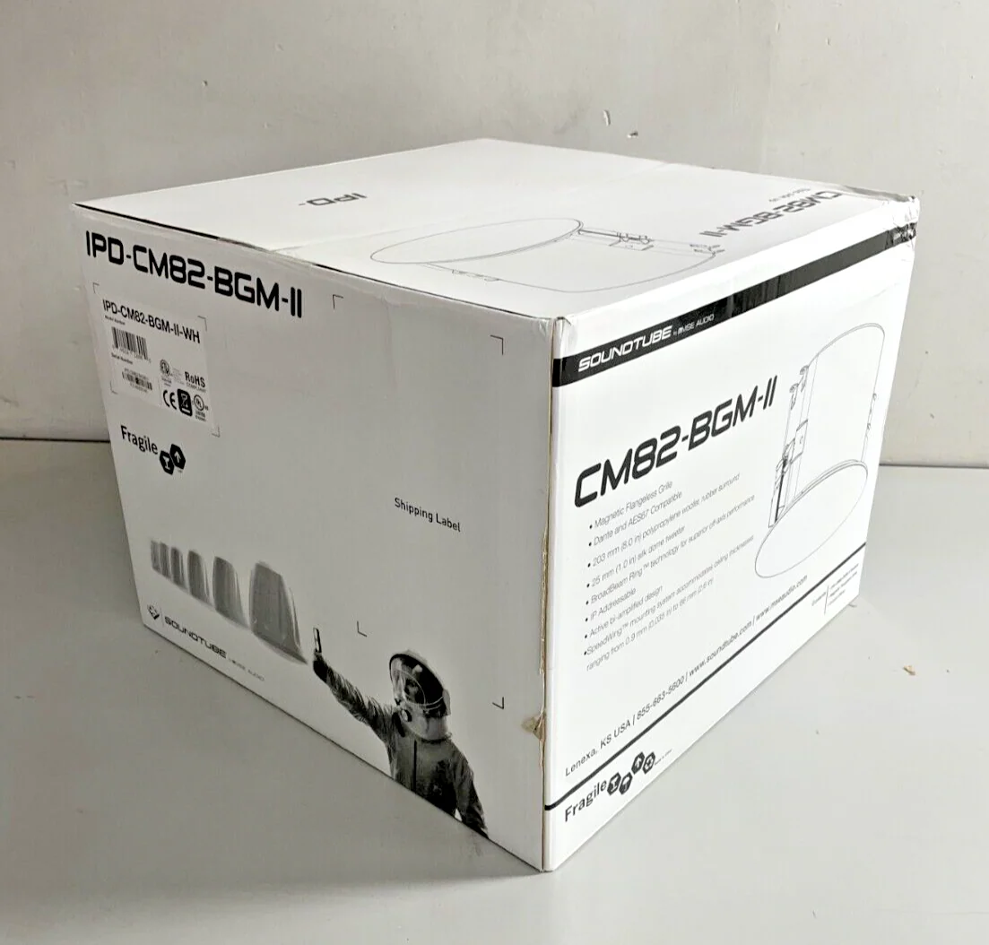 SoundTube IPD-CM82-BGM-II 8" IP-Addressable Dante-Enabled In-Ceiling Speaker - Image 2