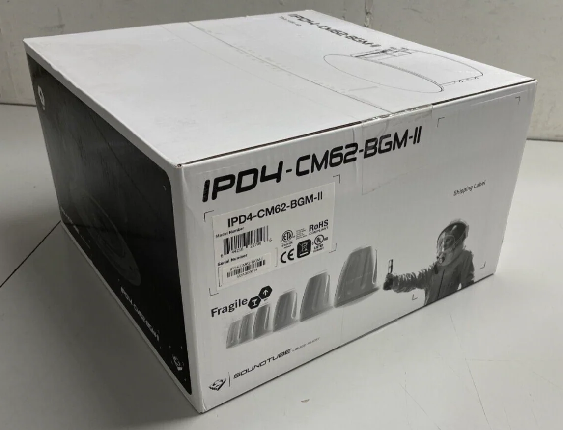 SoundTube IPD4-CM62-BGM-II  IP Addressable Dante In-Ceiling Pro Audio Speaker