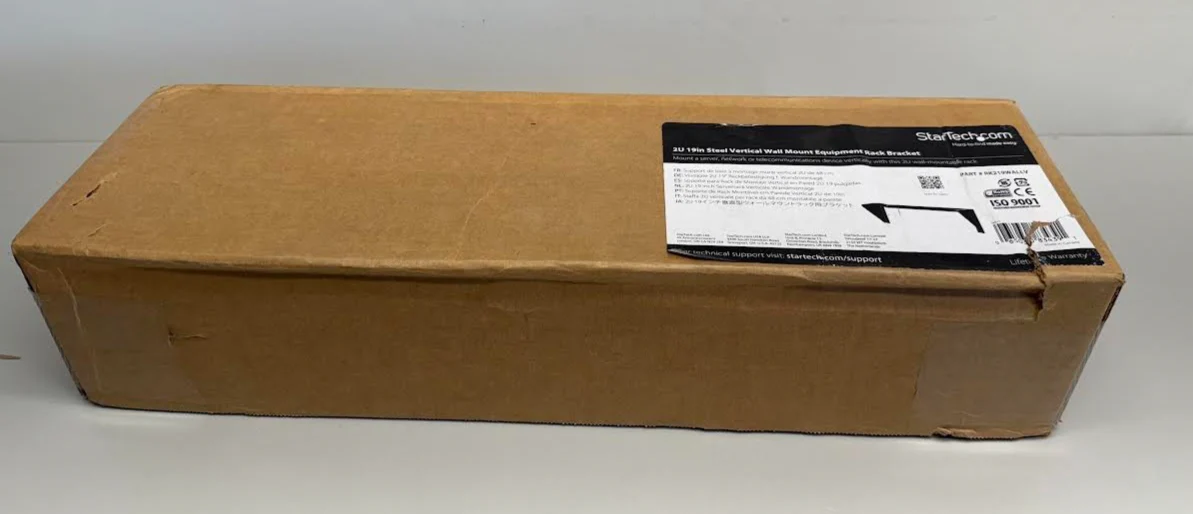 StarTech 2 RU 19" Steel Vertical Wall-Mount Equipment-Rack Bracket