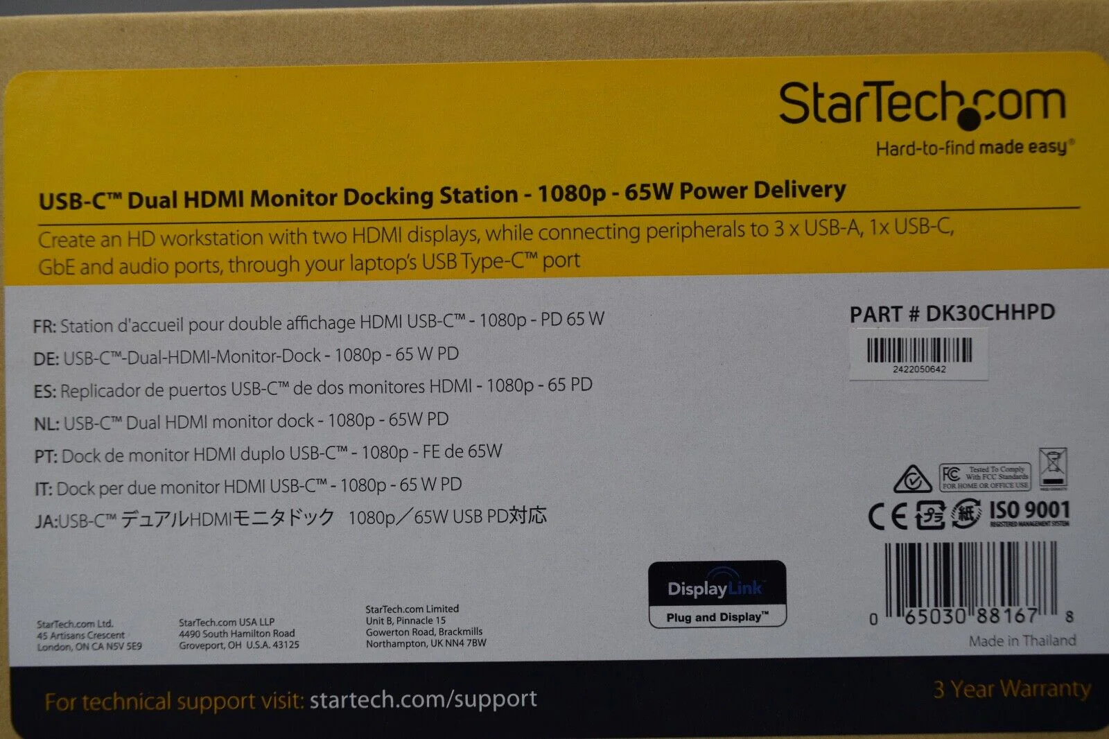 StarTech.com DK30CHHPD USB-C Dual 1080p HDMI Monitor Docking Station 65W - Image 3