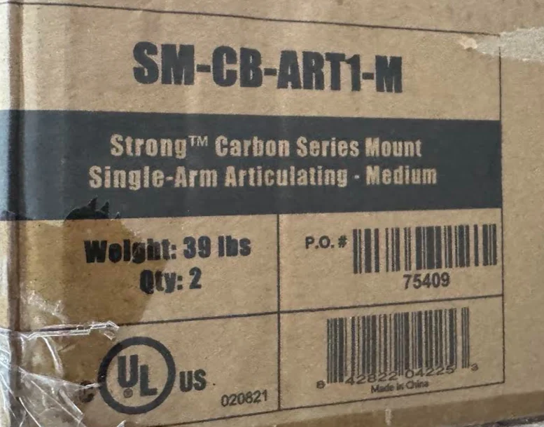 Strong SM-CB-ART1-M Carbon Series Medium Single Arm Articulating Mount 2 Pack - Image 2