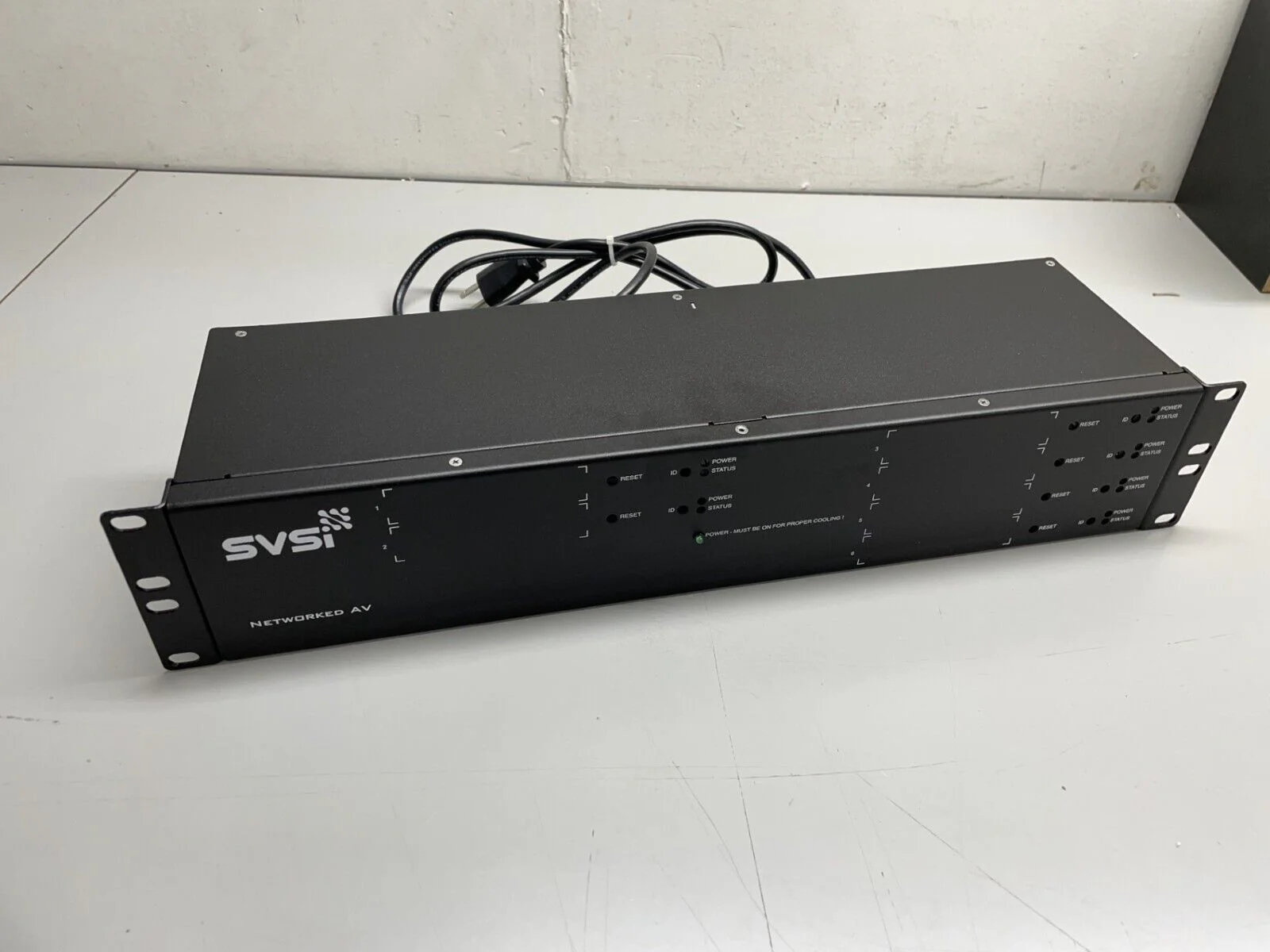 SVSi / AMX N9206 Networked AV 2RU Rack Mount Cage w/ Power for 6 N-Series Cards