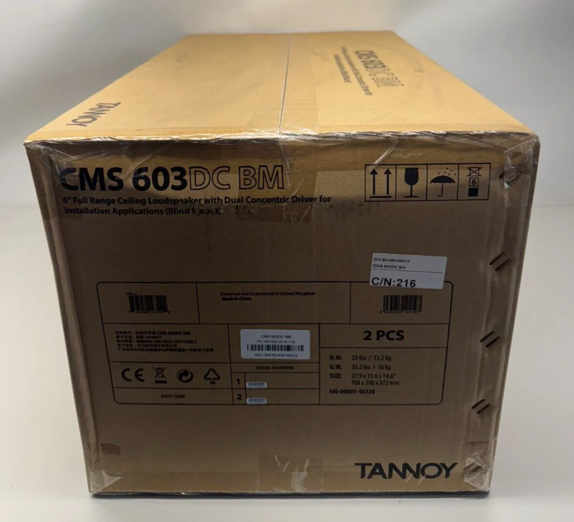 Tannoy CMS 603DC BM 6" Full-Range Ceiling Speaker w/ Dual-Concentric Driver PAIR - Image 2