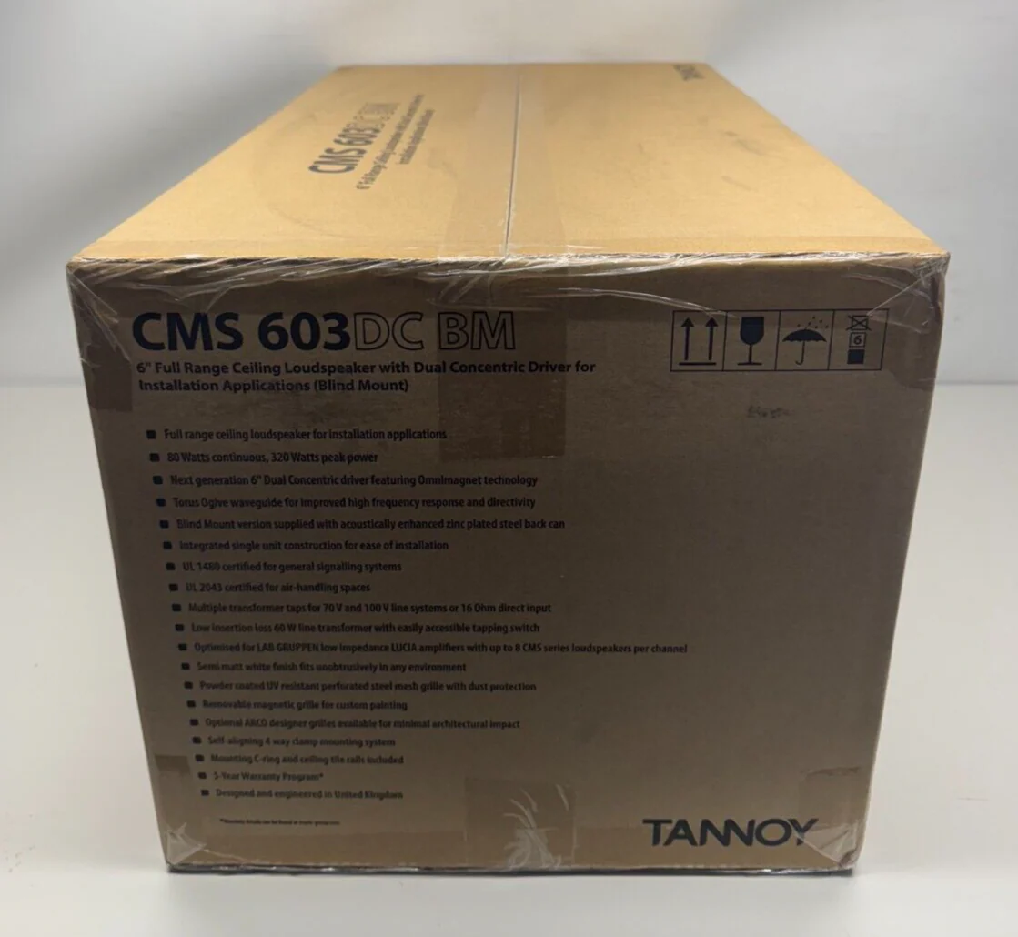 Tannoy CMS 603DC BM 6" Full-Range Ceiling Speaker w/ Dual-Concentric Driver PAIR - Image 3