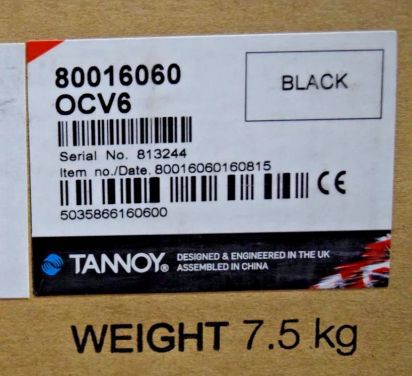 Tannoy OCV 6 (Black) Pendant 6'' Coaxial Ceiling Speaker - Image 3