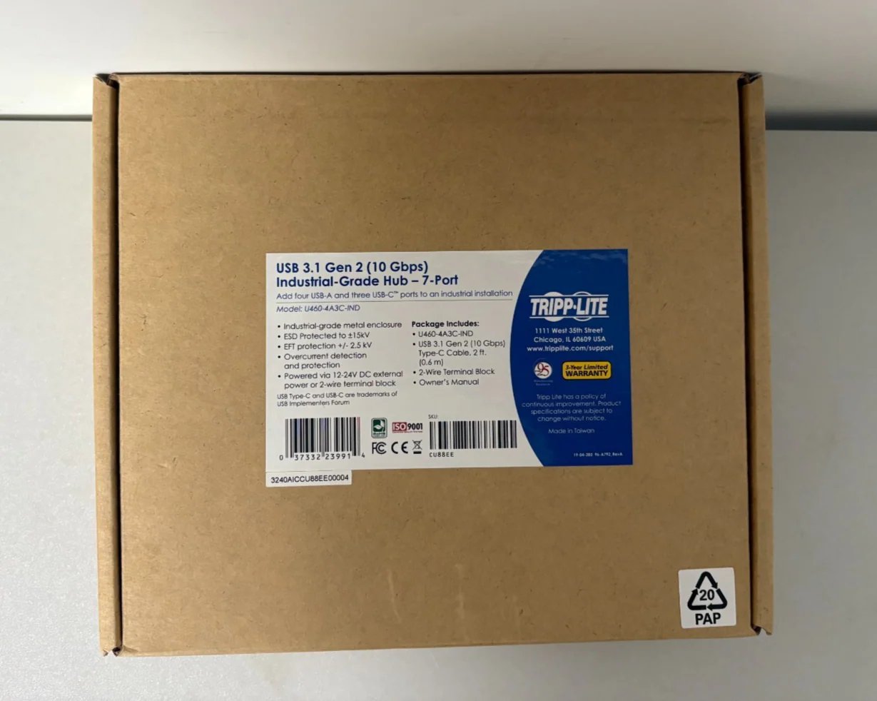 Tripp Lite Industrial Grade Hub 7-Port USB-C | USB 3.1 Gen 2 (P/N:U460-4A3C-IND) - Image 2
