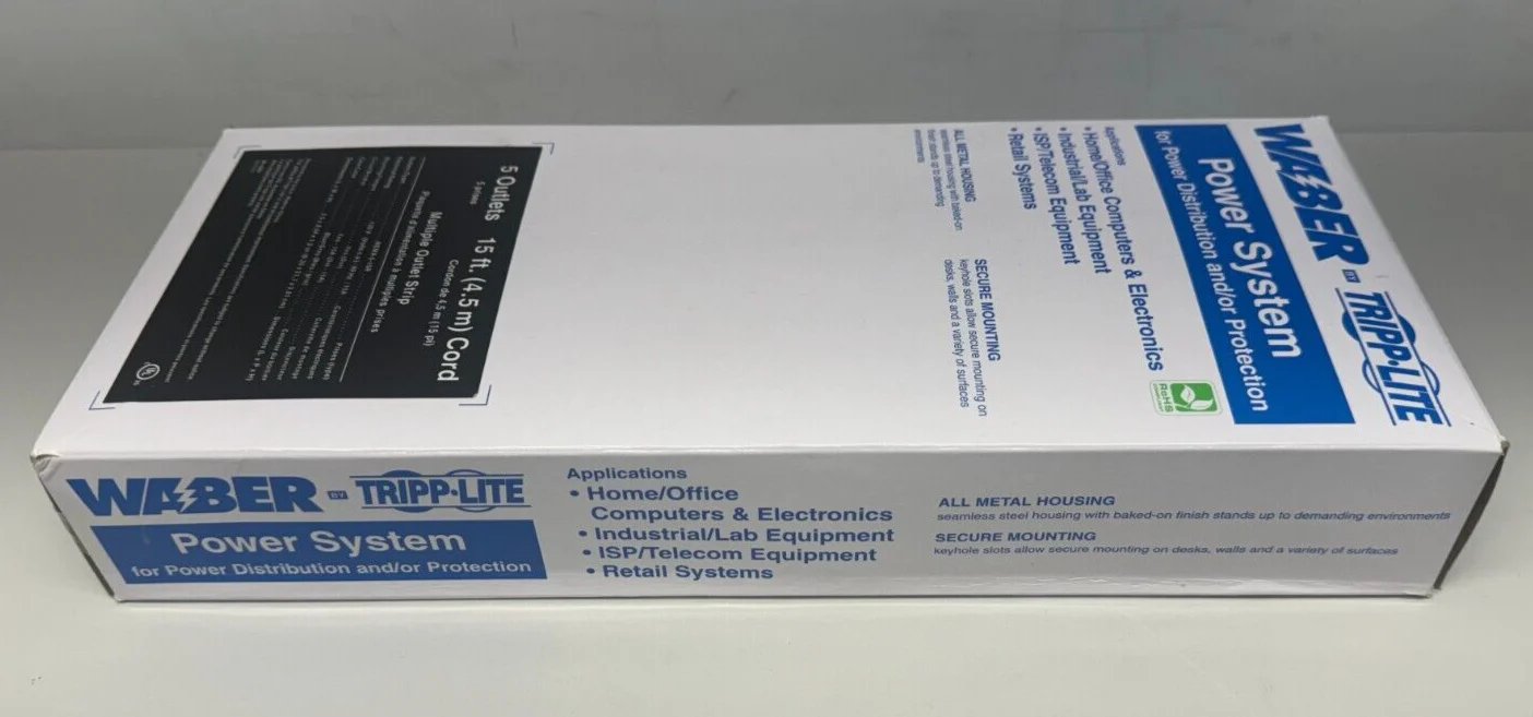 Tripp Lite Waber 602-15 5-outlet 15" Power System for Distribution & Protection - Image 2