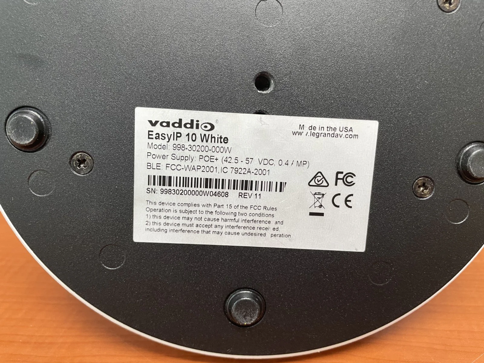 VADDIO 998-30200-000W Easy IP Optical Zoom Digital Camera - Image 7