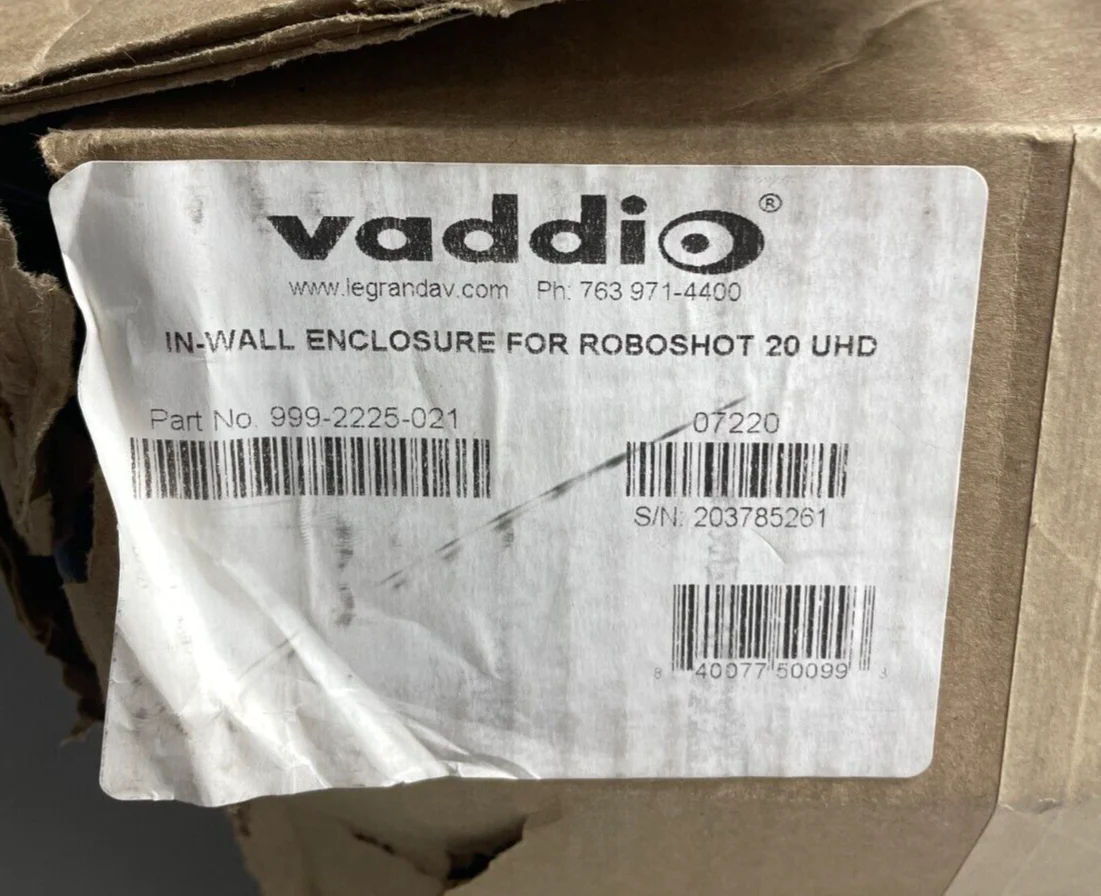 Vaddio 999-2225-021 In-Wall Enclosure For Roboshot 20 UHD Camera - Image 2