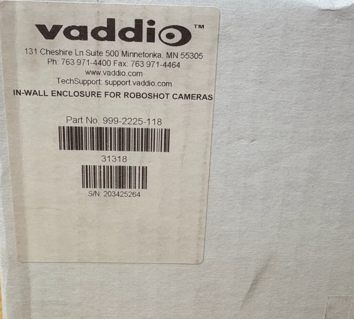 Vaddio 999-2225-118 In-Wall Enclosure for RoboSHOT PTZ Cameras