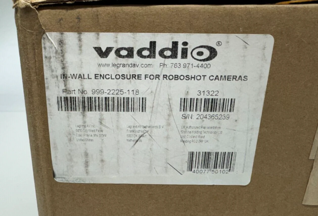 Vaddio 999-2225-118 In-Wall Enclosure for RoboSHOT PTZ Cameras - NOB - Image 2