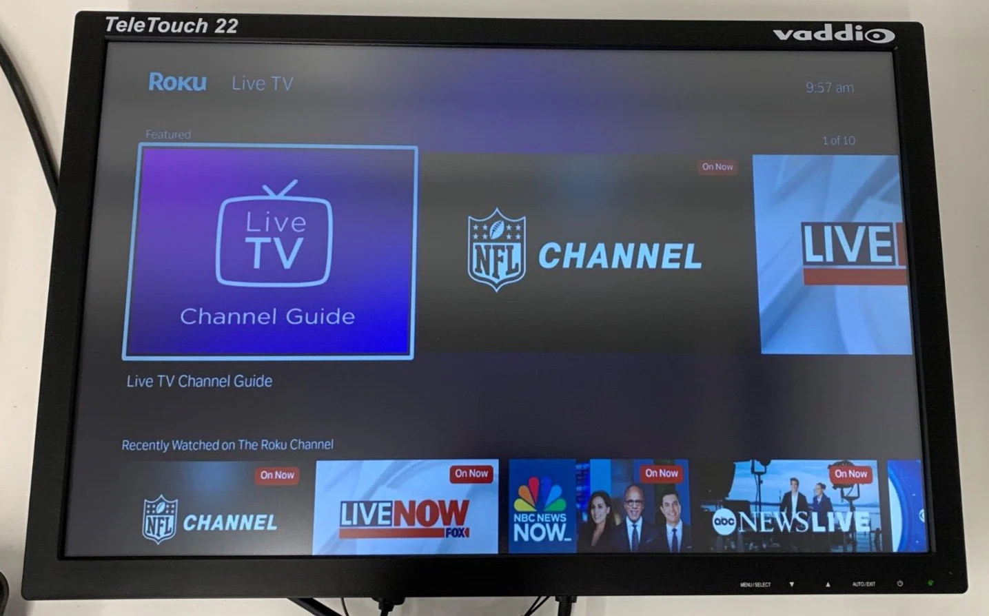Vaddio 999-5520-022 TeleTouch 22" HD Touch-Screen LCD Monitor with Base - Image 2