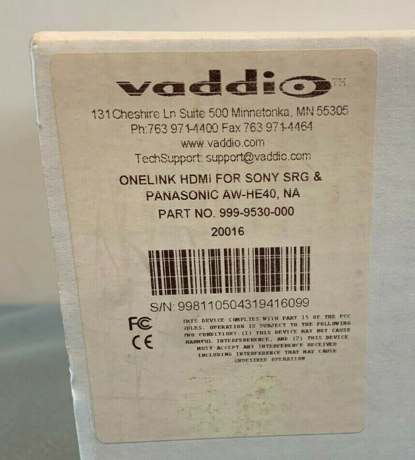 Vaddio 999-9530-000 / OneLINK HDBaseT Extender Set for Sony & Panasonic Cameras - Image 2
