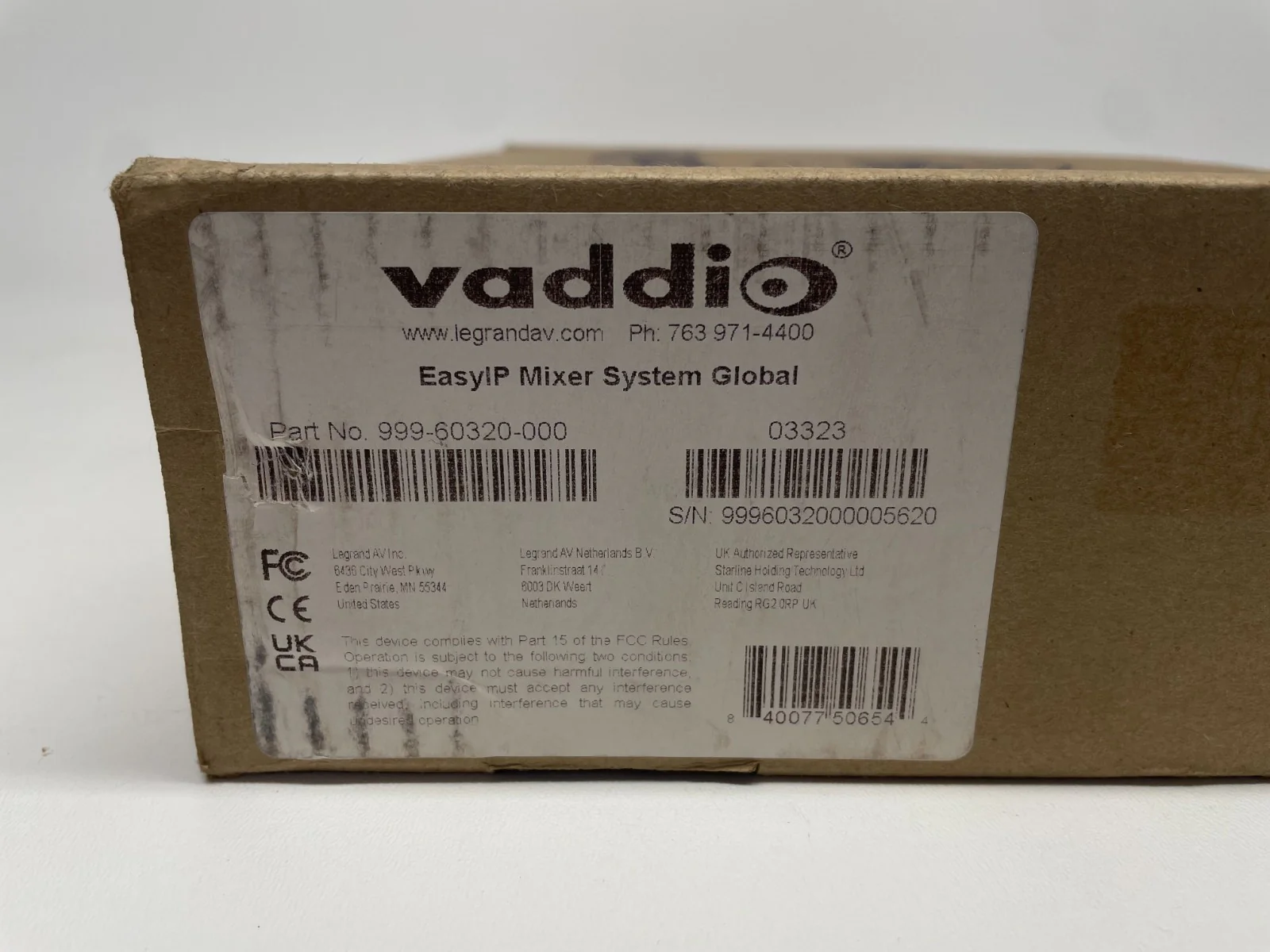 Vaddio EasyIP Video Mixer Global Switcher 4x4Video / Dante System 999-60320-000 - Image 2
