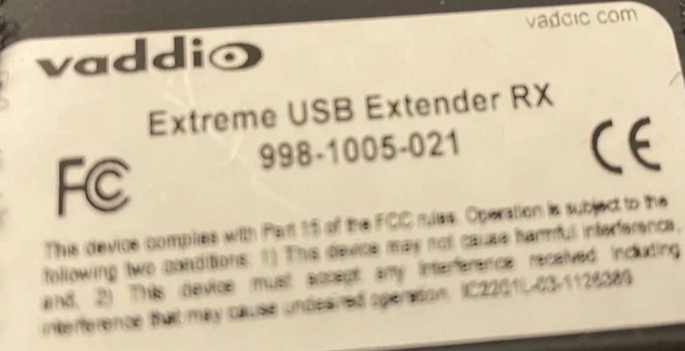Vaddio Extreme USB 2.0 Extender/Extension Transmitter TX & Receiver RX System w/ - Image 5