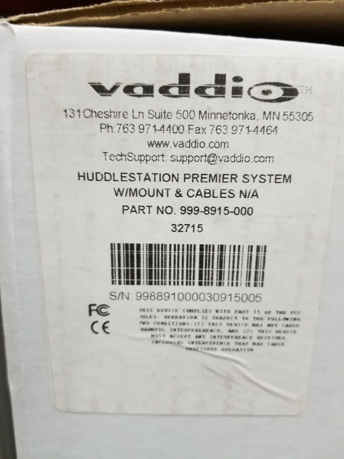 Vaddio HuddleStation Premier 999-8915-000 HD Video Conference Camera System - Image 3