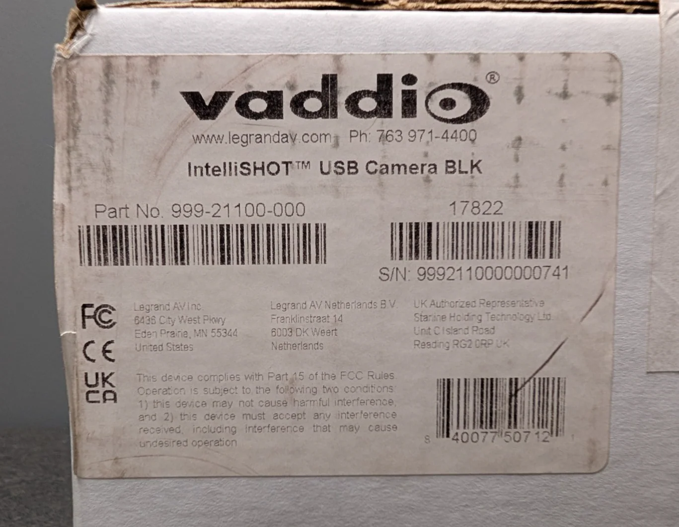 Vaddio IntelliSHOT USB Camera Black - 999-21100-000 - Image 3