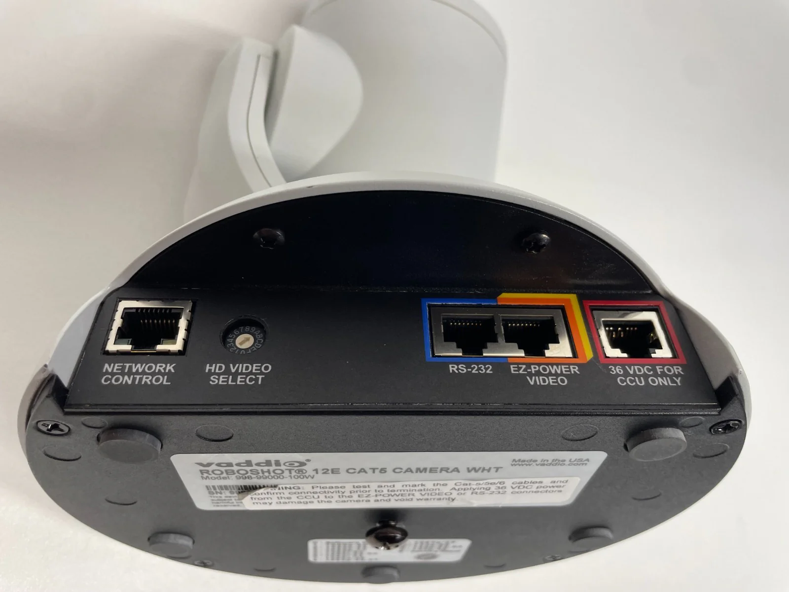 Vaddio Roboshot 12E CAT5 Video Conferencing Camera White - 998-99000-100W - Image 3