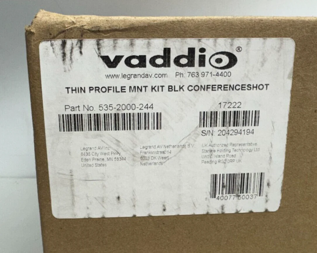 Vaddio Wall Mount for ConferenceSHOT 10 and FX Cameras (Black) 535-2000-244 - Image 2