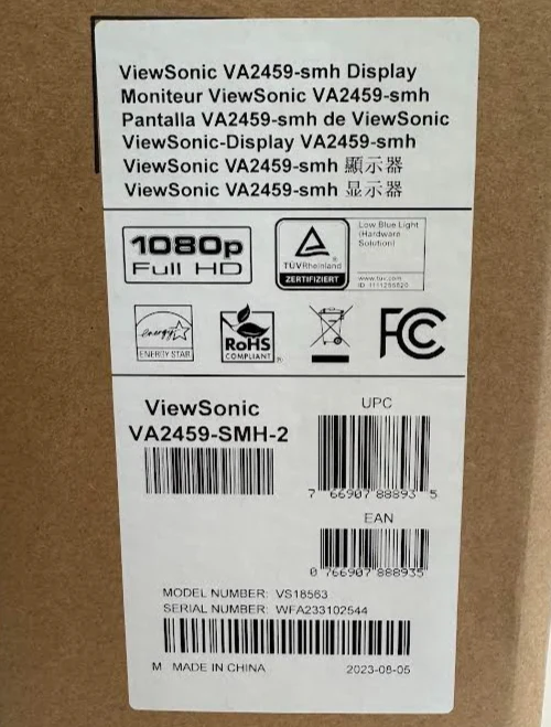 ViewSonic VA2459-SMH 24" 16:9 IPS Monitor - Image 2