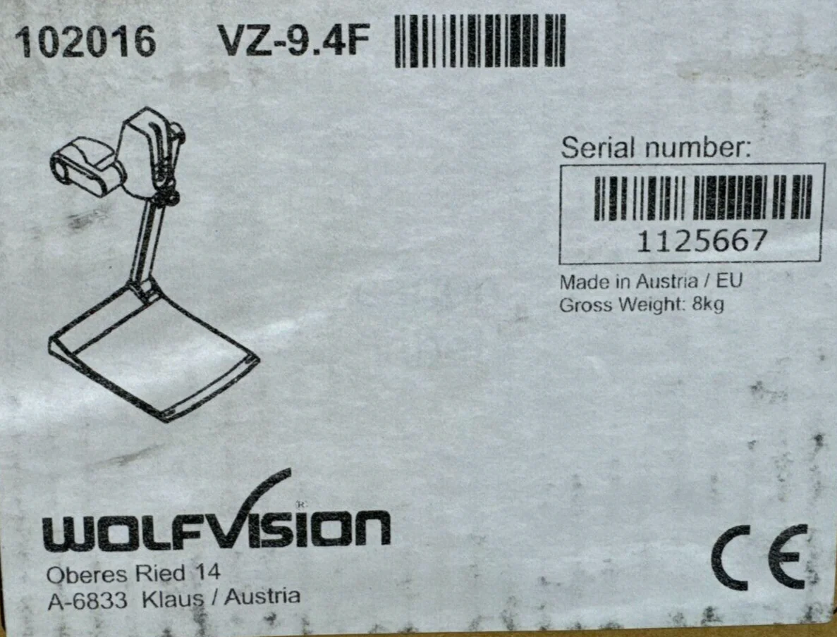 WolfVision VZ-9.4F - Document Camera 1080p 64x Zoom 60 FPS - Image 2