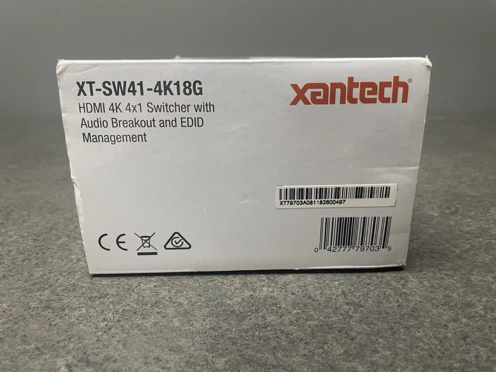 Xantech XT-SW41-4K18G HDMI 4K 4x1 Switcher with EDID Management - Image 2