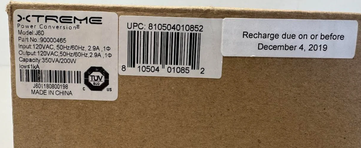 Xtreme J60-350 120V 200W Desktop/Freestanding UPS - 90000465 - NEW - Image 3