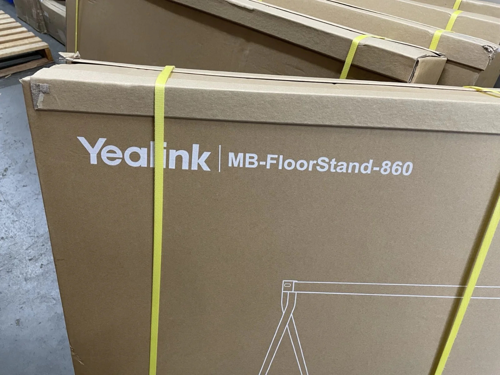 Yealink MB-FloorStand-860 Mobile / Rolling Floor Stand Kit for MeetingBoard 86" - Image 3
